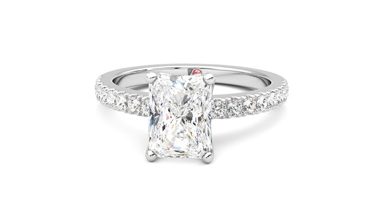 Taylor & Hart Constellation Radiant Engagement Ring 360 degree image 28