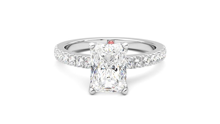 Taylor & Hart Constellation Radiant Engagement Ring 360 degree image 29