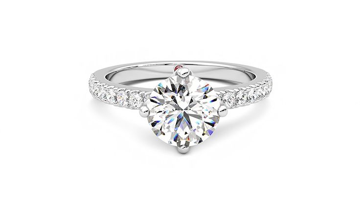 Taylor & Hart Constellation Round Engagement Ring 360 degree image 1
