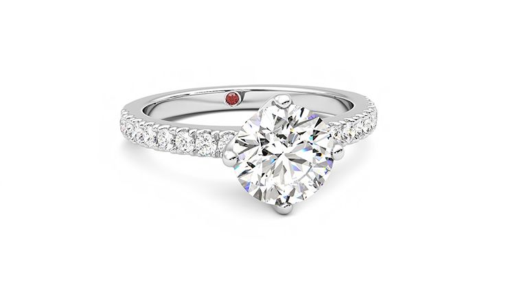 Taylor & Hart Constellation Round Engagement Ring 360 degree image 3