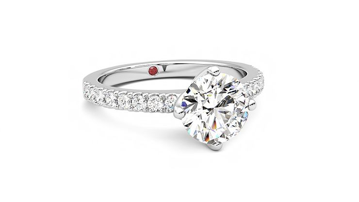 Taylor & Hart Constellation Round Engagement Ring 360 degree image 4