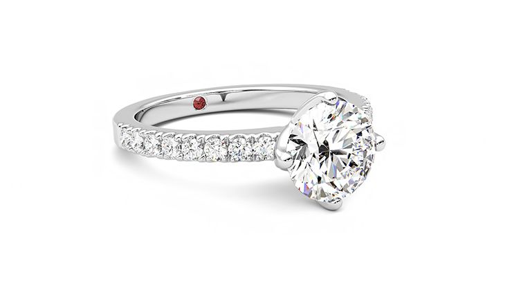 Taylor & Hart Constellation Round Engagement Ring 360 degree image 5