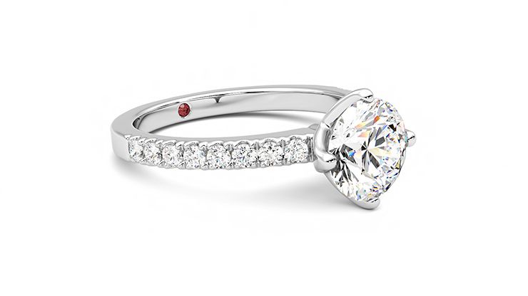 Taylor & Hart Constellation Round Engagement Ring 360 degree image 6
