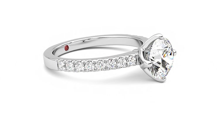 Taylor & Hart Constellation Round Engagement Ring 360 degree image 7