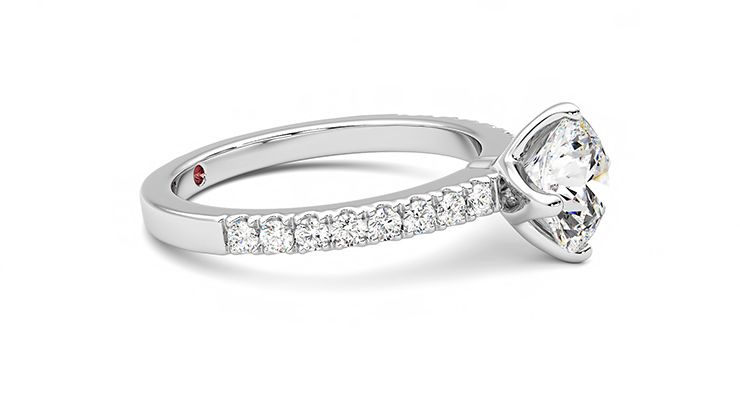 Taylor & Hart Constellation Round Engagement Ring 360 degree image 8