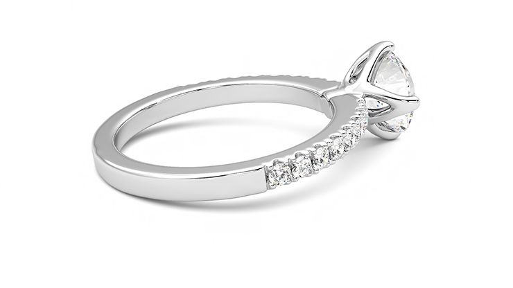 Taylor & Hart Constellation Round Engagement Ring 360 degree image 11