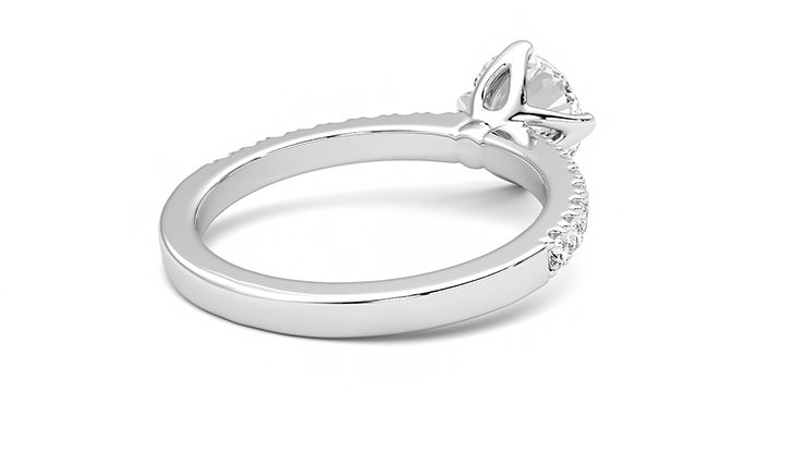 Taylor & Hart Constellation Round Engagement Ring 360 degree image 13