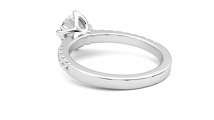 Taylor & Hart Constellation Round Engagement Ring 360 degree image 17