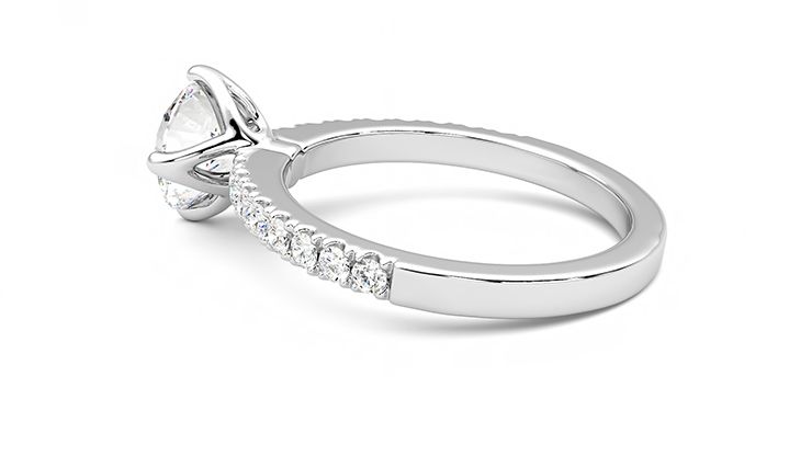 Taylor & Hart Constellation Round Engagement Ring 360 degree image 19