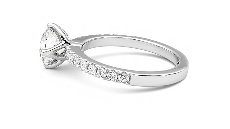 Taylor & Hart Constellation Round Engagement Ring 360 degree image 20