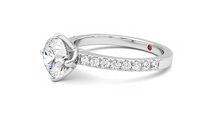 Taylor & Hart Constellation Round Engagement Ring 360 degree image 23