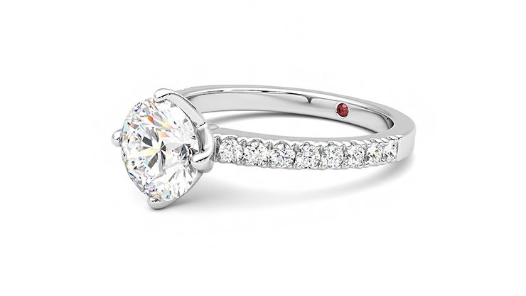 Taylor & Hart Constellation Round Engagement Ring 360 degree image 24
