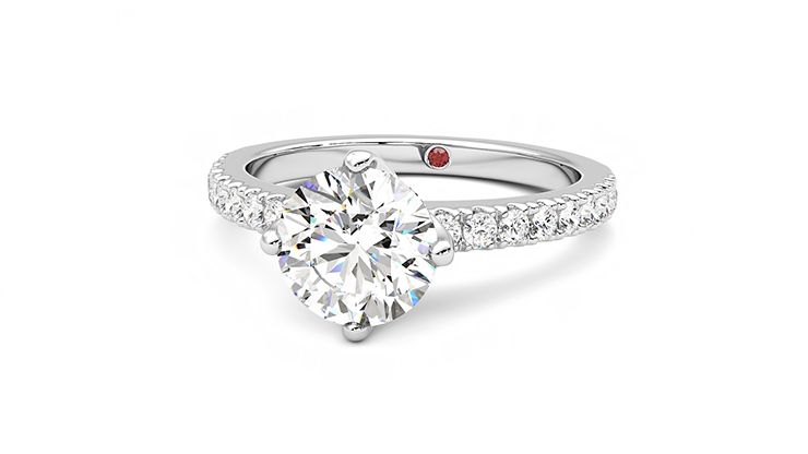 Taylor & Hart Constellation Round Engagement Ring 360 degree image 27
