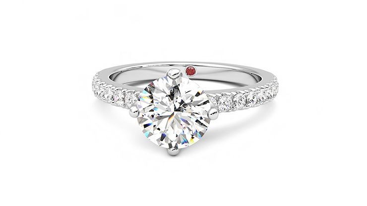 Taylor & Hart Constellation Round Engagement Ring 360 degree image 28