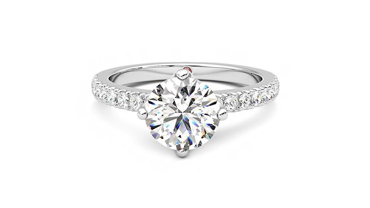 Taylor & Hart Constellation Round Engagement Ring 360 degree image 29