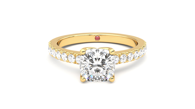 Taylor & Hart Constellation Cushion Engagement Ring 360 degree image 0