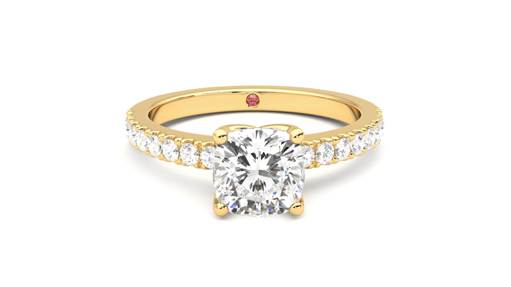 Taylor & Hart Constellation Cushion Engagement Ring 360 degree image 1