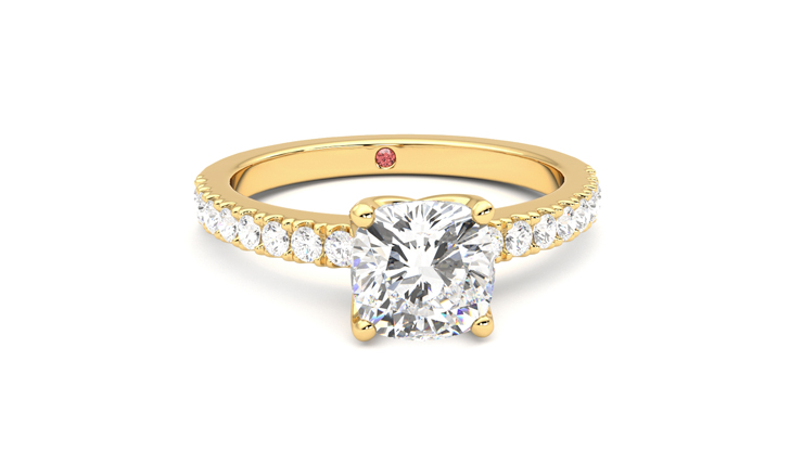 Taylor & Hart Constellation Cushion Engagement Ring 360 degree image 2