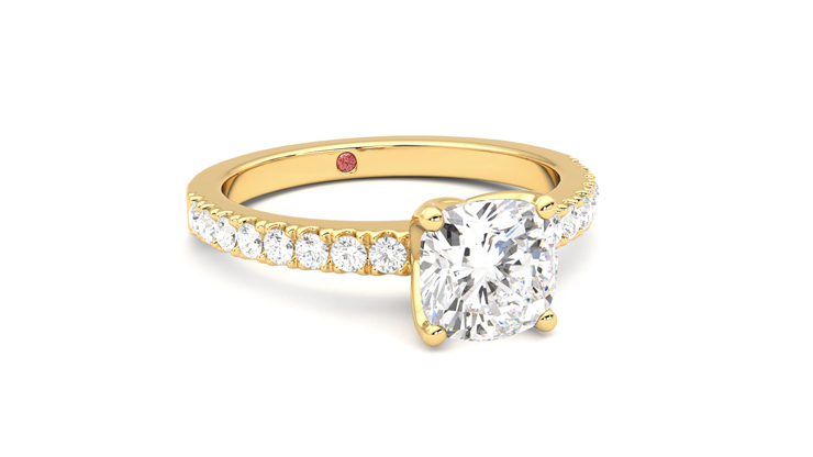 Taylor & Hart Constellation Cushion Engagement Ring 360 degree image 4