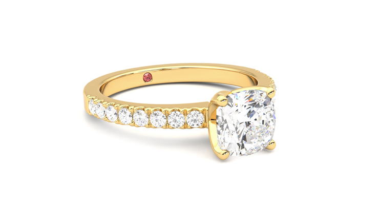 Taylor & Hart Constellation Cushion Engagement Ring 360 degree image 5