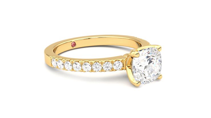 Taylor & Hart Constellation Cushion Engagement Ring 360 degree image 6