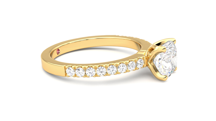 Taylor & Hart Constellation Cushion Engagement Ring 360 degree image 8