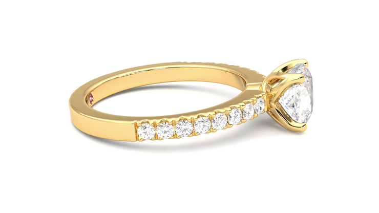 Taylor & Hart Constellation Cushion Engagement Ring 360 degree image 9