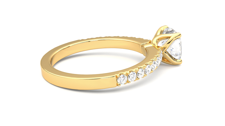 Taylor & Hart Constellation Cushion Engagement Ring 360 degree image 11