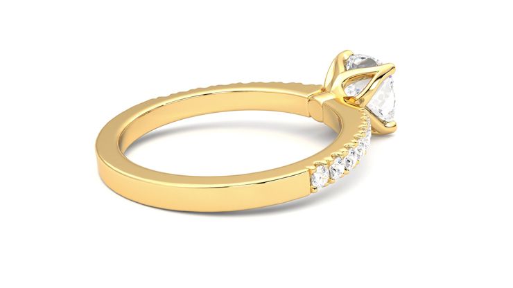 Taylor & Hart Constellation Cushion Engagement Ring 360 degree image 12
