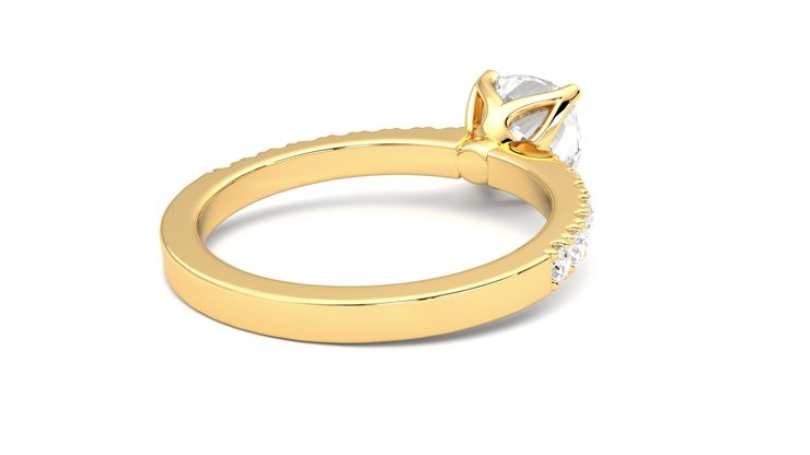 Taylor & Hart Constellation Cushion Engagement Ring 360 degree image 13
