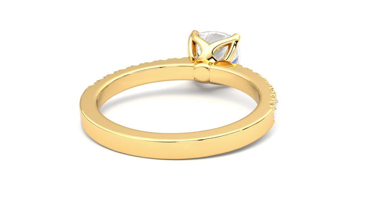 Taylor & Hart Constellation Cushion Engagement Ring 360 degree image 14
