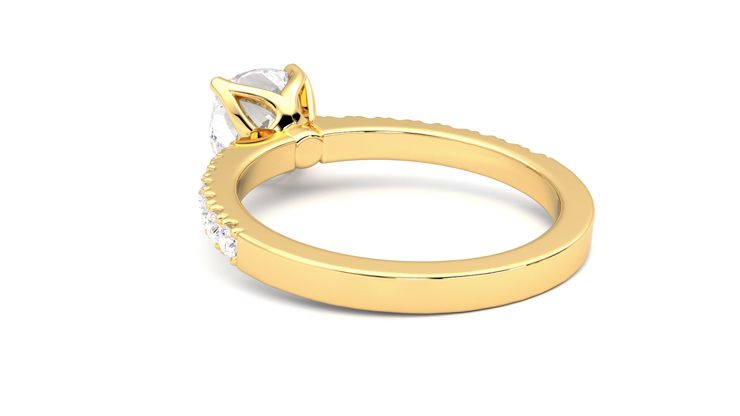 Taylor & Hart Constellation Cushion Engagement Ring 360 degree image 17