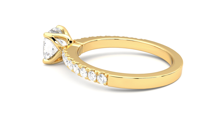 Taylor & Hart Constellation Cushion Engagement Ring 360 degree image 19