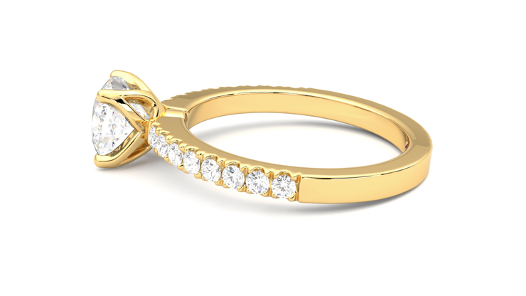 Taylor & Hart Constellation Cushion Engagement Ring 360 degree image 20