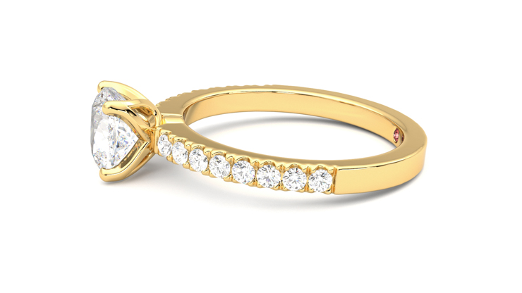 Taylor & Hart Constellation Cushion Engagement Ring 360 degree image 21