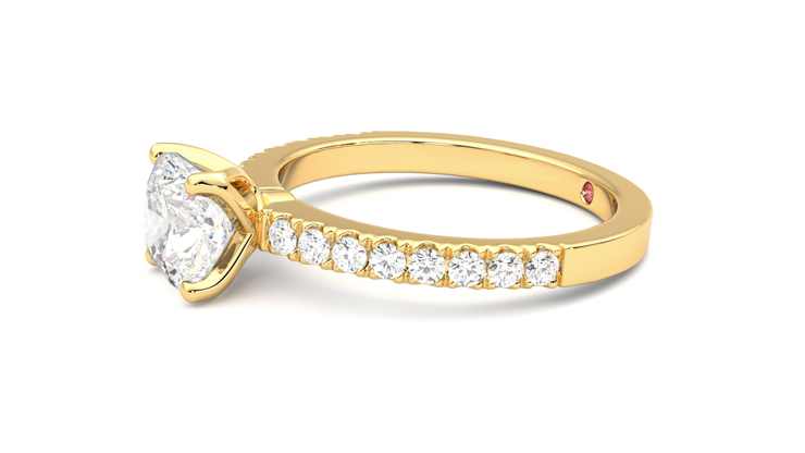 Taylor & Hart Constellation Cushion Engagement Ring 360 degree image 22