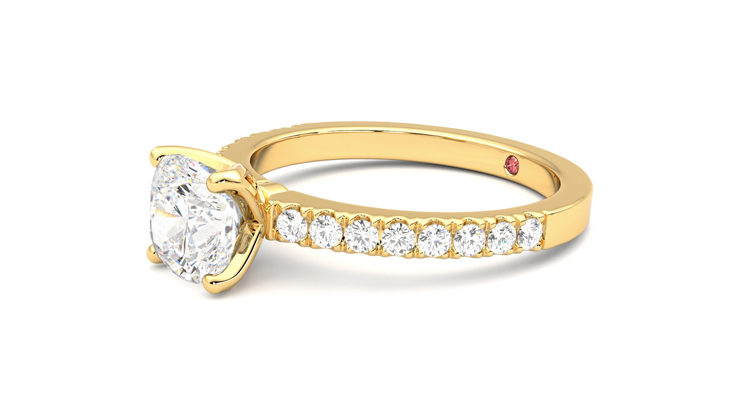 Taylor & Hart Constellation Cushion Engagement Ring 360 degree image 23