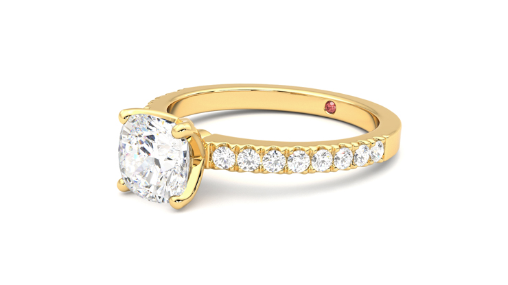 Taylor & Hart Constellation Cushion Engagement Ring 360 degree image 24