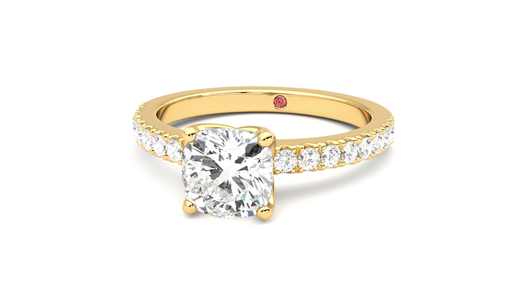 Taylor & Hart Constellation Cushion Engagement Ring 360 degree image 27