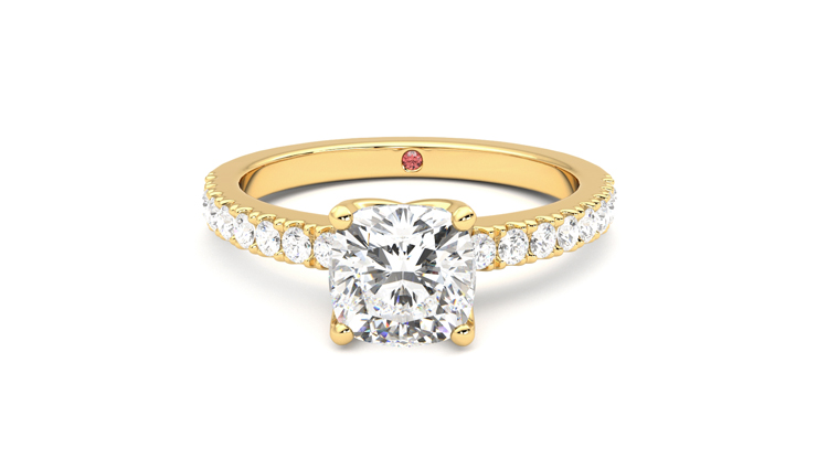 Taylor & Hart Constellation Cushion Engagement Ring 360 degree image 29