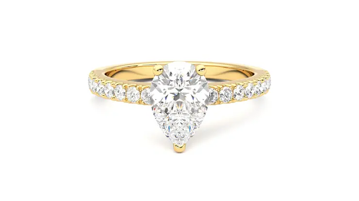 Taylor & Hart Constellation Pear Engagement Ring 360 detail 01