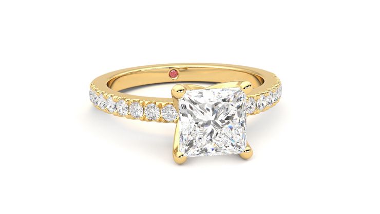Taylor & Hart Constellation Princess Engagement Ring 360 degree image 3