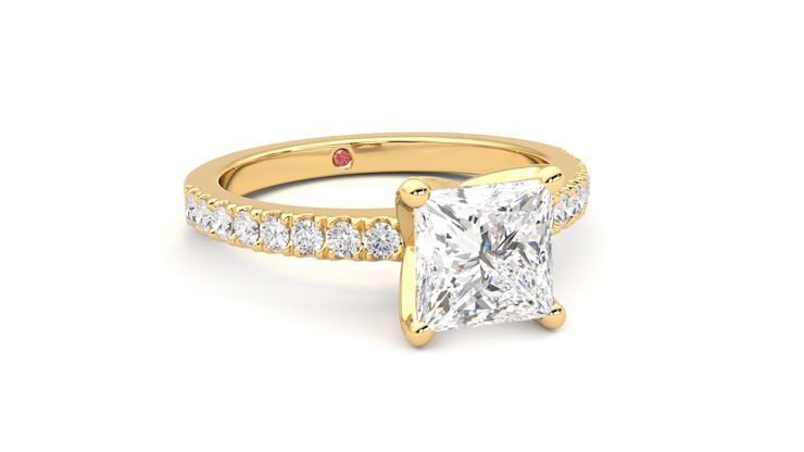 Taylor & Hart Constellation Princess Engagement Ring 360 degree image 4