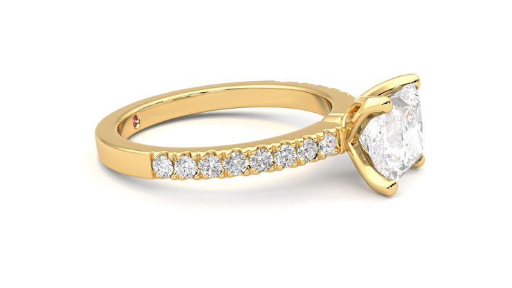 Taylor & Hart Constellation Princess Engagement Ring 360 degree image 8