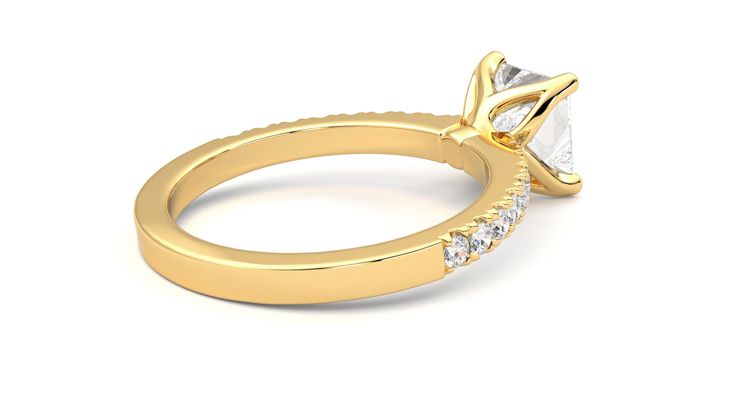 Taylor & Hart Constellation Princess Engagement Ring 360 degree image 12