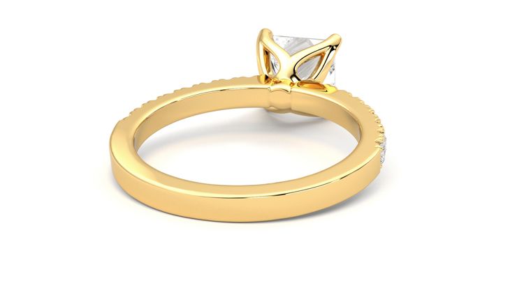 Taylor & Hart Constellation Princess Engagement Ring 360 degree image 14
