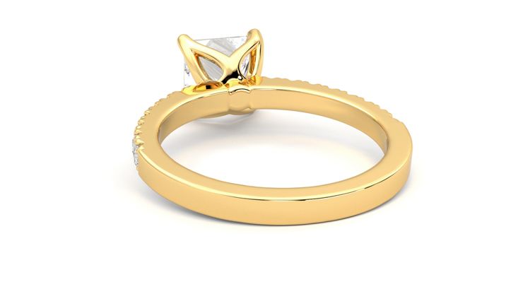 Taylor & Hart Constellation Princess Engagement Ring 360 degree image 16
