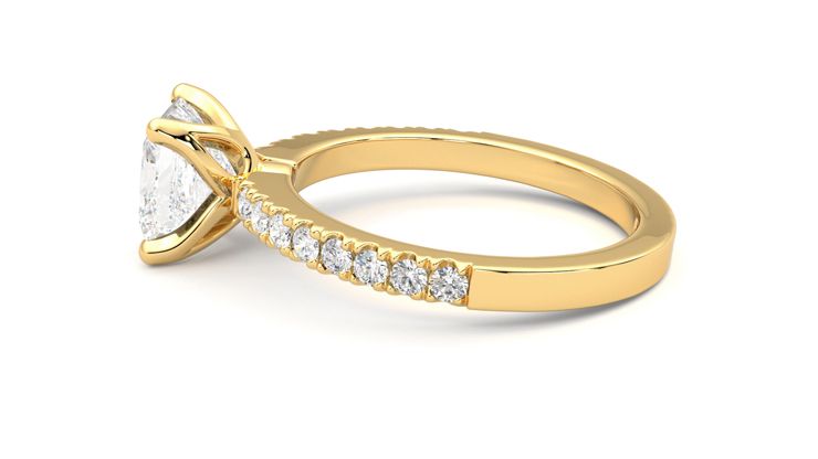 Taylor & Hart Constellation Princess Engagement Ring 360 degree image 20