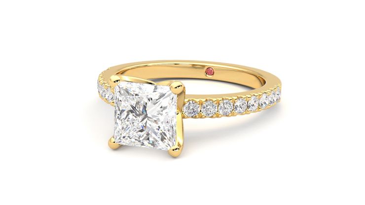 Taylor & Hart Constellation Princess Engagement Ring 360 degree image 26