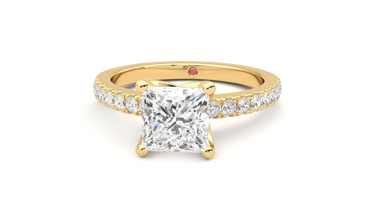 Taylor & Hart Constellation Princess Engagement Ring 360 degree image 28